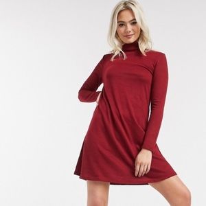 NWT - ASOS JDY red mini dress with high neck
